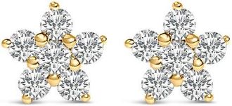 House of Brilliance 10K Gold 1/2 Cttw Lab Grown Diamond Star Stud Earrings in Yellow at Nordstrom