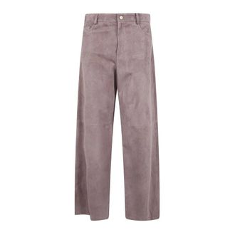 Max Mara Broeken, Dames, Bruin, 2Xs, Su&egrave;de, Wijde Su&egrave;de Broek