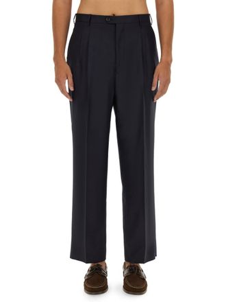 Etro Dark Navy Pleated Pants