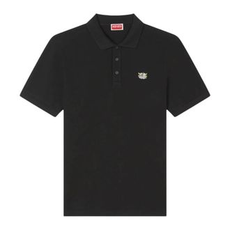 Kenzo Polo Shirts, male, Black, Size: XL Wild Tiger Slim Polo