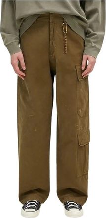 Darkpark Jeffrey Cargo Pants - Heren - Wijde Broeken - Groen - W33 - Katoen - Broeken