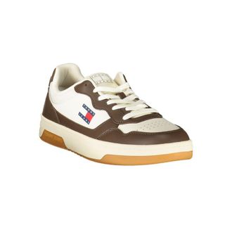 Tommy Hilfiger Colorblock Leather and Polyurethane Sneaker - White