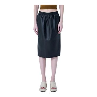 Chlo&eacute; Knee-length Pencil Skirt in Leather - female - Chlo&eacute; - Leather Skirts - Black - XS - Skirts
