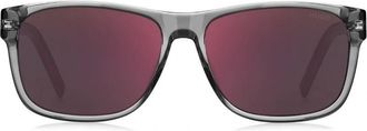 HUGO BOSS Red Mirror Square Mens Sunglasses HG 1260/S 0268/AO 57