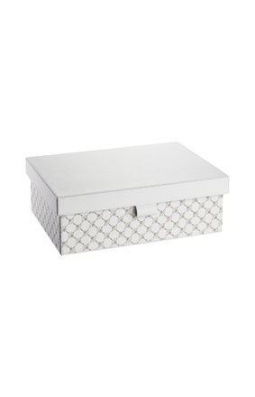 Joop Box Grösse l, Weiss/grau H: 12 cm