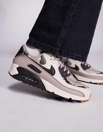 Nike Air Max 90 - Sneakers marroni pitonate-Marrone