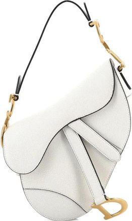 Dior Saddle Handbag Leather Mini shoulder bag - Bianco