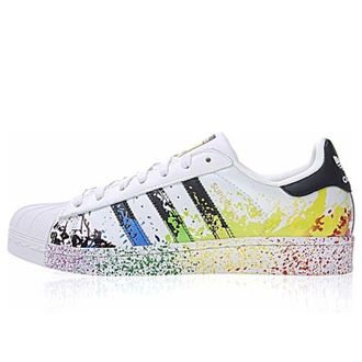 adidas Superstar Pride Shoes White Black Multi-Color D70351