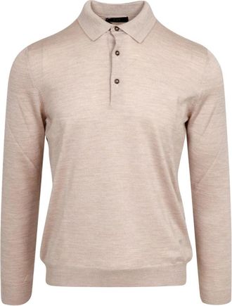 Fay T-shirts en polos - Heren - Polos - Beige - M - Wol - Tops