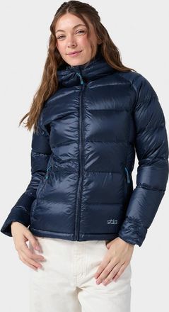 Stio Womens Hometown Down Hooded Jacket Blue XXL