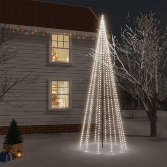 vidaXL Vidaxl &Aacute;rbol De Navidad Con Pincho 732 Led Blanco Fr&iacute;o 500 Cm