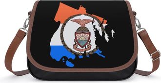 Generic Flag Map of Bronx County New York Small Womens Crossbody Bags Shoulder Handbag with Adjustable Strap for Travel