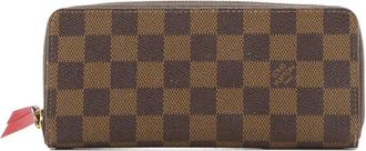 Louis Vuitton Clemence Damier kleine portemonnee - Bruin