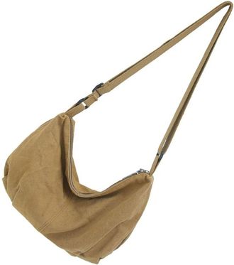 Generic Handbags & Shoulder Bags, Japanese Trendy Solid Color Canvas Messenger Bag Compact and Multipurpose Crossbody Shoulder Bag with Adjustable Strap (Coff