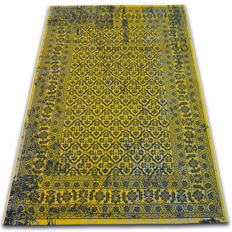 RugsX Rugsx - Alfombra Vintage Flores 22209/025 Amarillo Yellow 120x170 Cm