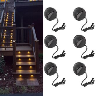 OEM Juego De 6 Luces Led De Bajo Voltaje, Impermeables (ip67), Para Patio, Luz Blanca C&aacute;lida, Para Jard&iacute;n, Valla Y Escaleras, De 12 A 36 V