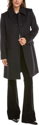 Fleurette Club Collar Wool Coat