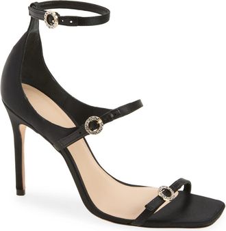 Cinq à Sept Celeste Satin Sandal in Black at Nordstrom Rack, Size 9.5Us / 39.5Eu