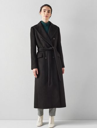 L.k. Bennett Womens Toulouse Coat, Black - Size 12 UK