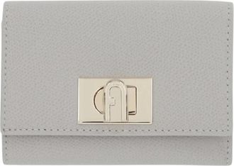 Furla Compacte Portemonnee - Dames - Portefeuilles - Grijs - ONE Size - Leer - Accessoires