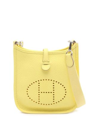 Herm&egrave;s Borsa a tracolla Evelyne TPM in pelle Clemence 2024 - Giallo