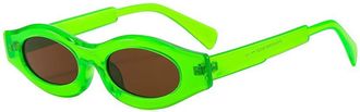 Generic Small Frame Outdoor Mens Sunglasses Vacation Commuting Womens Party Sun Glasses(Green)