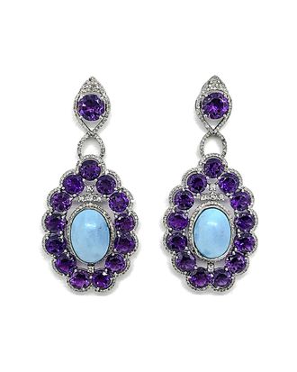 Arthur Marder Fine Jewelry 14K & Silver 2.00 Ct. Tw. Diamond & Gemstone Earrings