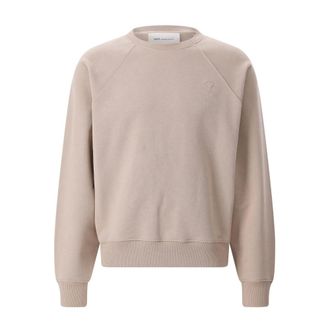 Ami Sweatshirt - Heren - Sweatshirts & Hoodies - Beige - Maat: XL Katoen