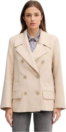 Joop Korte Jas - Dames - Blazers - Beige - L - Polyester - Jassen