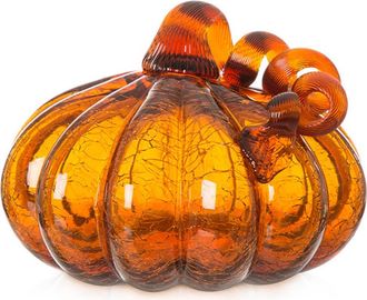 Glitzhome Fall Multi-Style Small Glass Pumpkins in Brown at Nordstrom