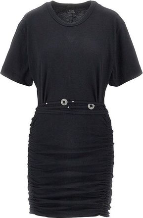 Pinko Jersey mini dress with belt Woman XS
