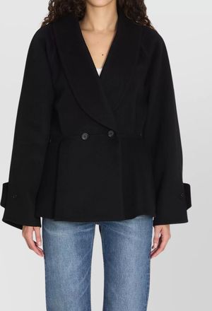 Chloé ruffled hem short wool coat