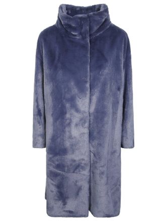 Herno Plush High Collar Long Coat