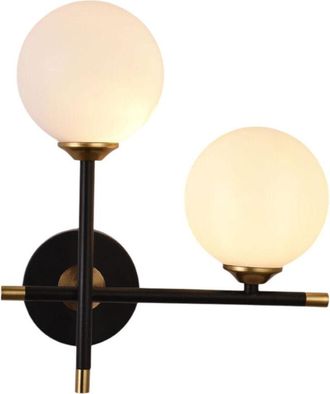 Trade Shop Trade Shop - Luz De Pared 2 Bolas Iluminaci&oacute;n Decorativa Contempor&aacute;nea Con 2 Ataques Aq59 G9