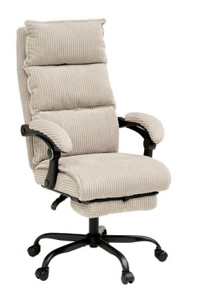 MID.YOU Mid.you Drehstuhl, Beige, Holz, Metall, Kunststoff, Textil, Pappel, Sperrholz, Drehkreuz, 65x116x124 cm, Sitzfl&auml;che 360&deg; drehbar, B&uuml;rom&ouml;bel, B&uuml;rost&uuml;hl