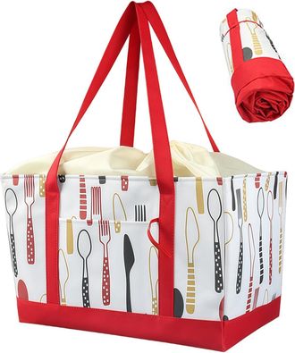 Generic Shopping Bags for Groceries - Waterproof Drawstring Foldable Tote,Large Shopping Bags Grocery Totes,for Home Apartment Kitchen Fishing Picnic Market W