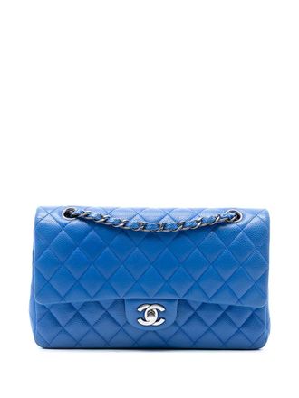 Chanel 2016-2017 Classic Caviar Double Flap schoudertas - Blauw