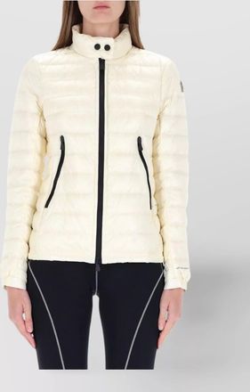 Moncler quilted high collar long sleeve jacket