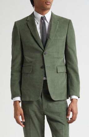 Thom Browne Fit 1 Classic Corduroy Sport Coat in Light Green at Nordstrom, Size 4