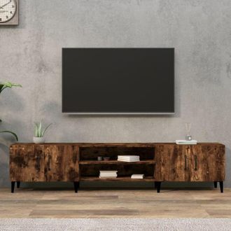 vidaXL vidaXL Mobile TV Rovere Fumo 180x31,5x40 cm in Legno Multistrato