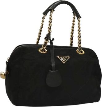 Prada Pre-owned Handbags, female, Black, Size: ONE SIZE Pre-owned Nylon prada-bags