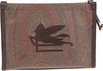Etro Arnica Pochette - Dames - Clutches - Bruin - ONE Size - Katoen - Tassen