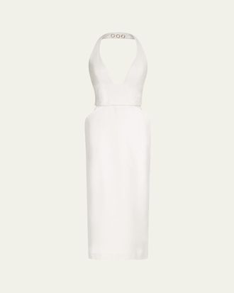 TWP On Again Off Again Halter Midi Dress