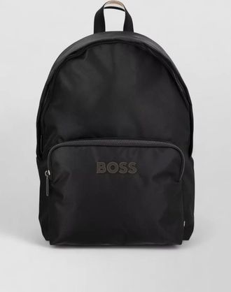 HUGO BOSS backpack adjustable straps front zip pocket handle