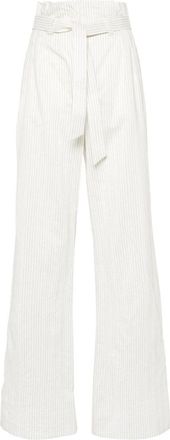 Max Mara White Xero pinstripe-pattern palazzo pants