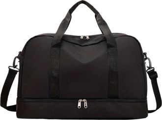 Generic Expandable Travel Duffle Bag,Compatible For Sports Handbag, Fitness, Large Capacity, One Shoulder Weekend Overnight(Black)