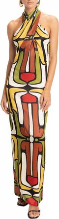 Cala de la Cruz Oliviera Halter Dress In Baroco Multi