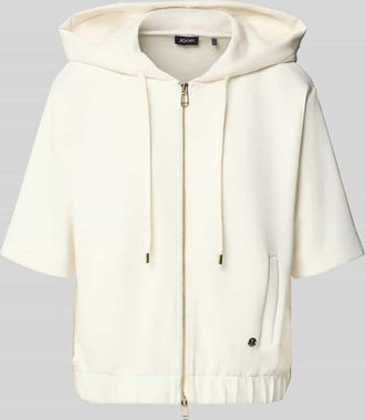 Joop Sweatjacke mit Halbarm Modell Therese in Ecru, Gr&ouml;&szlig;e 34