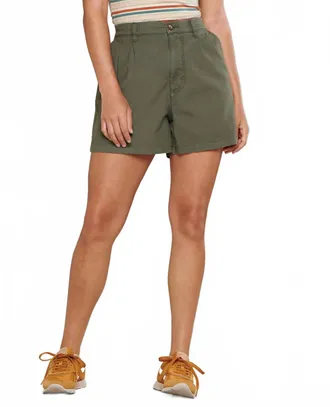 Toad & Co Wanderwell Pleated Shorts In Beetle