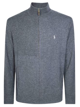 Polo Ralph Lauren Grey LS FZ Zip-Through Sweater